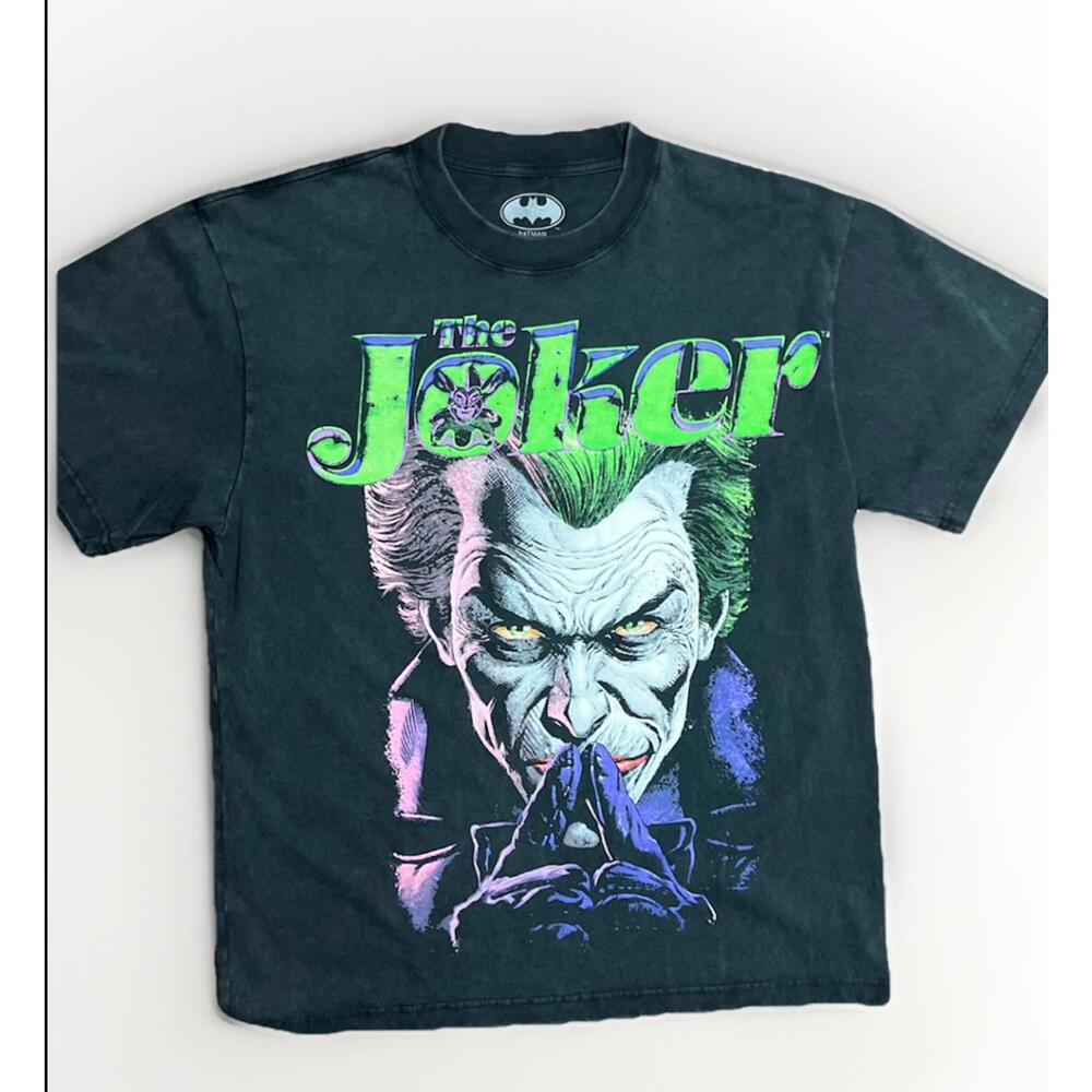 Batman Joker Graphic Tee Black DC Comics Villain T-Shirt Size M NWOT